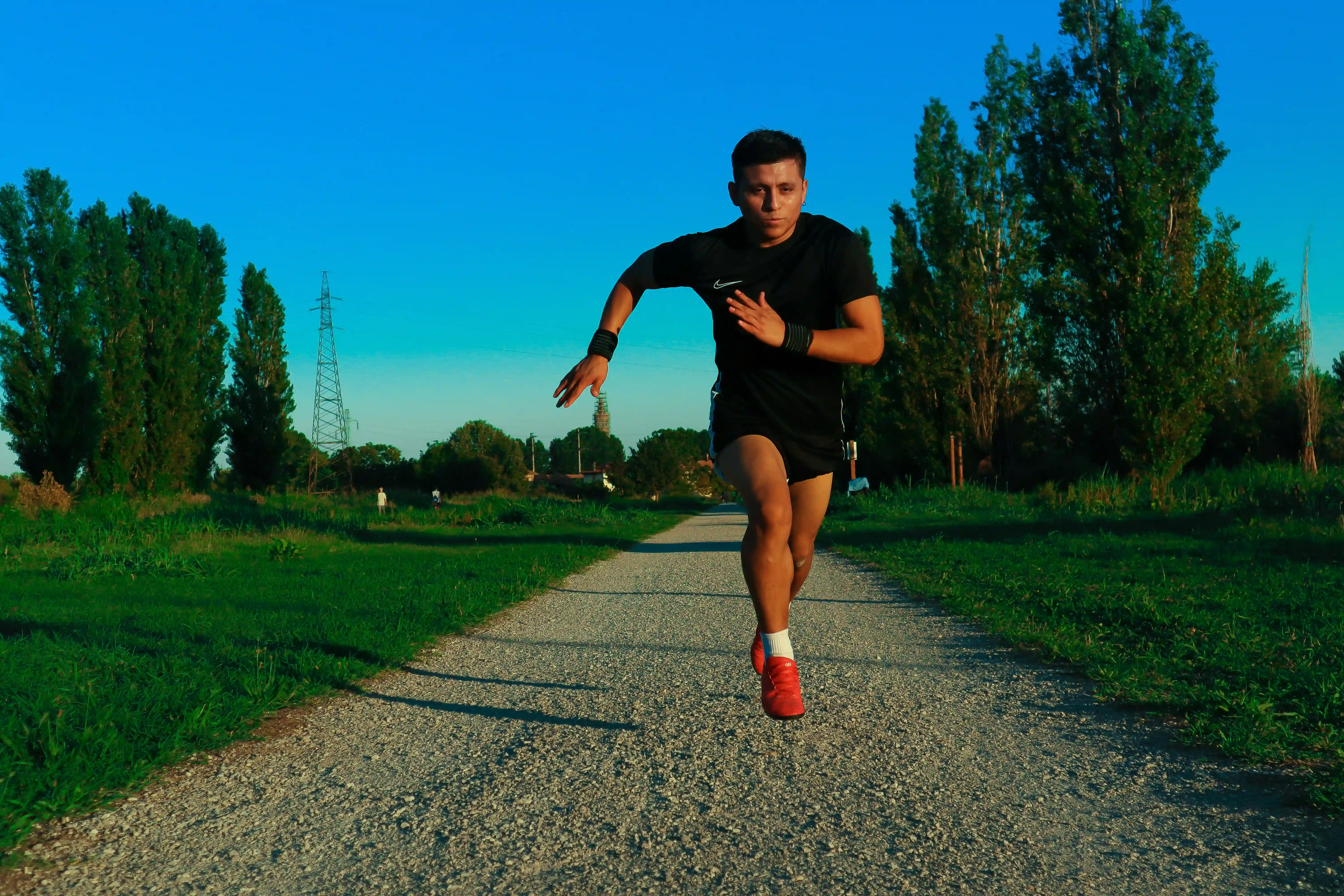 A man sprinting