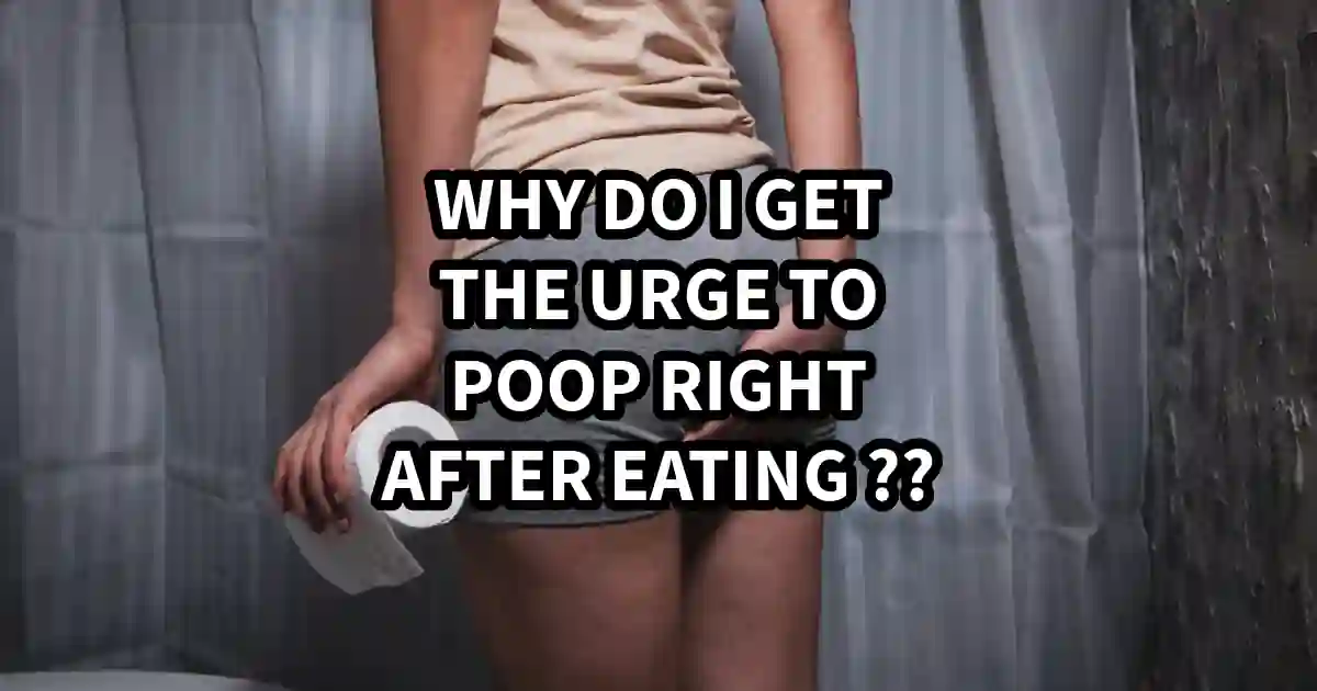 Woman holding her lower back and toilet paper, representing the urge to use the bathroom after eating due to the gastrocolic reflex