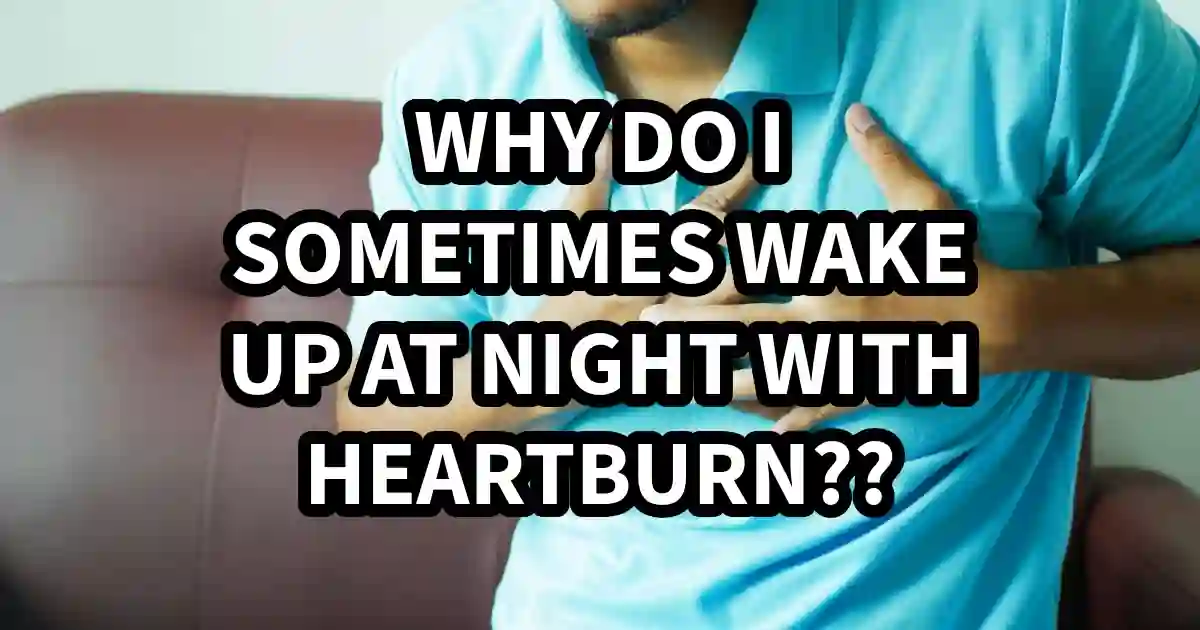 Illustration showing a person waking up at night with heartburn