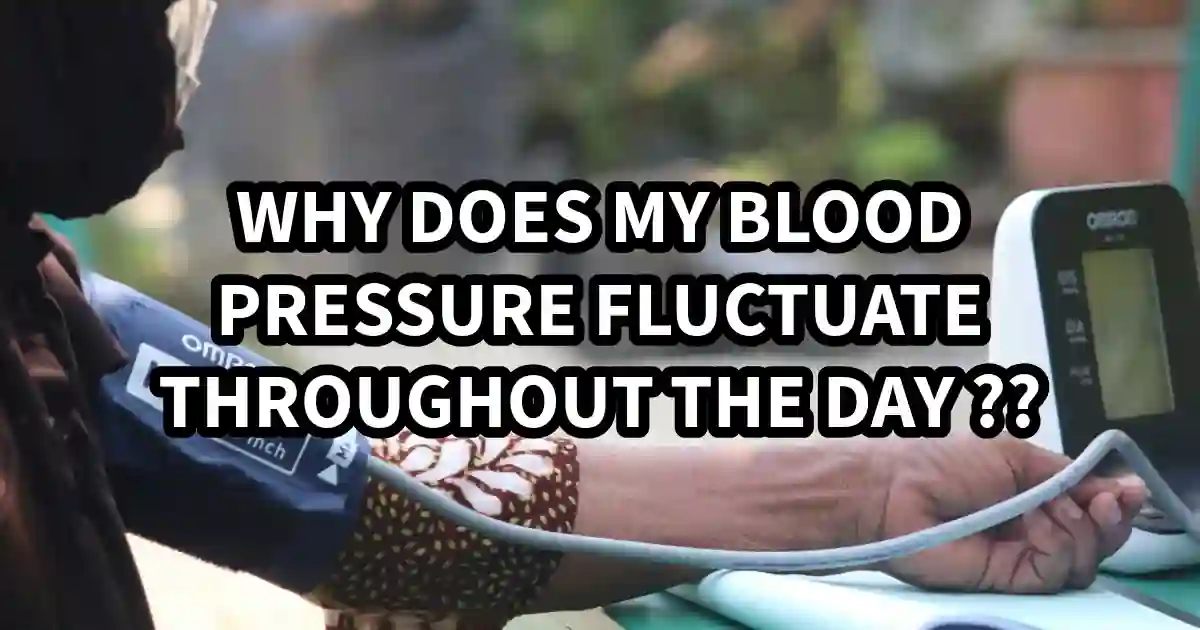 Illustration showing a person experiencing blood pressure fluctuations throughout the day