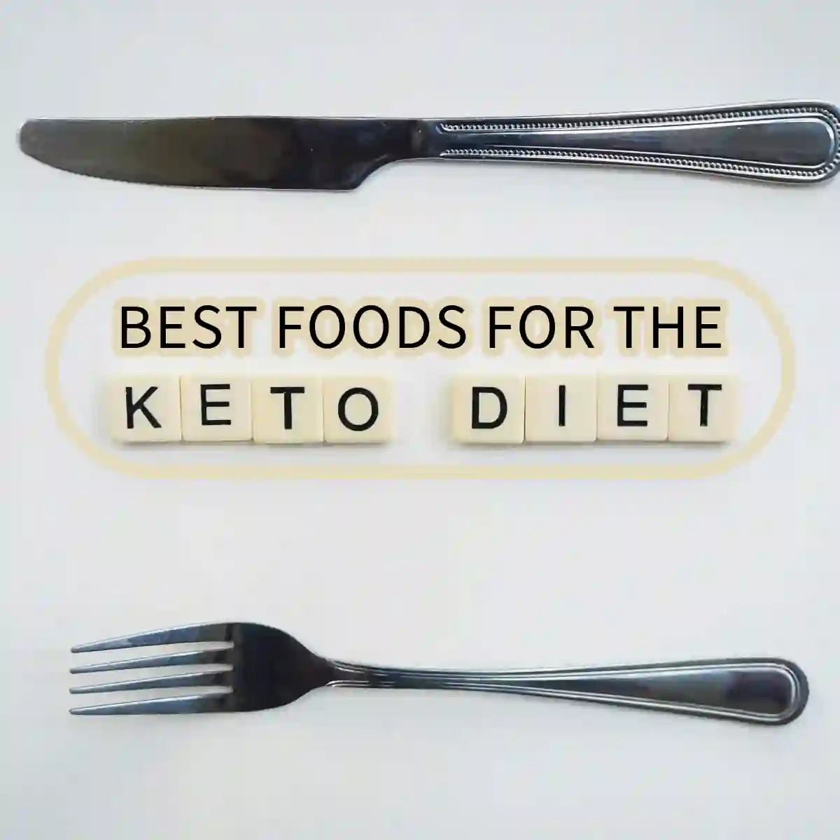 A text-based graphic of the keto diet illustrating a low-carb, high-fat ketogenic diet