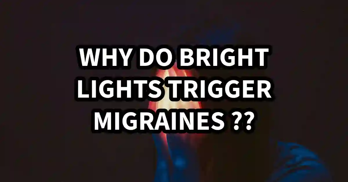 Illustration showing a person experiencing a migraine after exposure to bright light