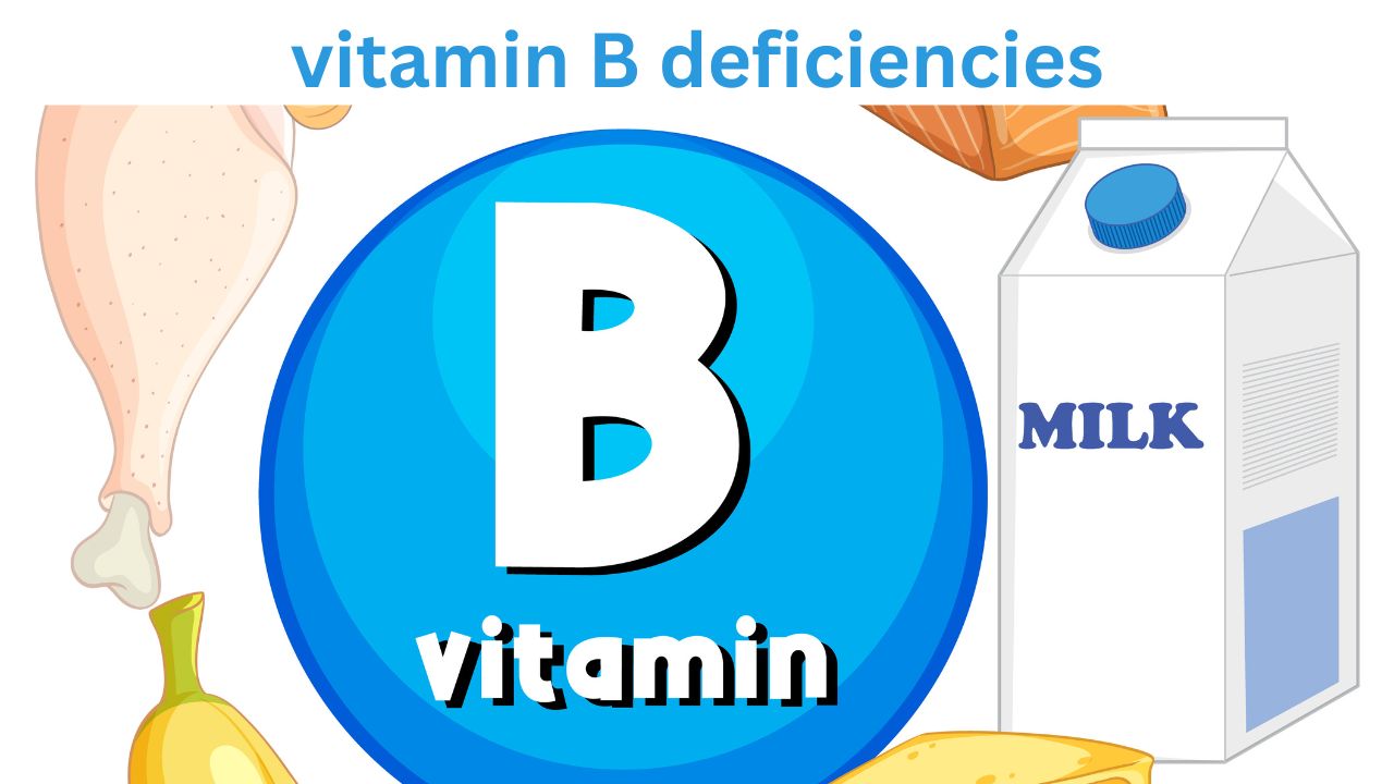 A picture showing vitamin B deficiencies.